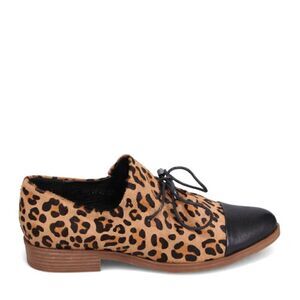 Leopard Print Leather Loafers  